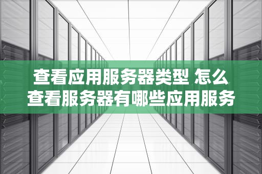 查看应用服务器类型 怎么查看服务器有哪些应用服务