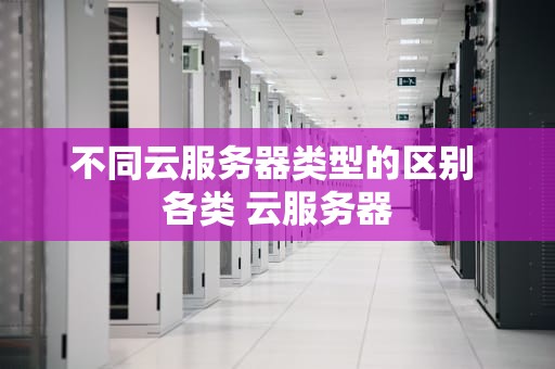 不同云服务器类型的区别 各类 云服务器
