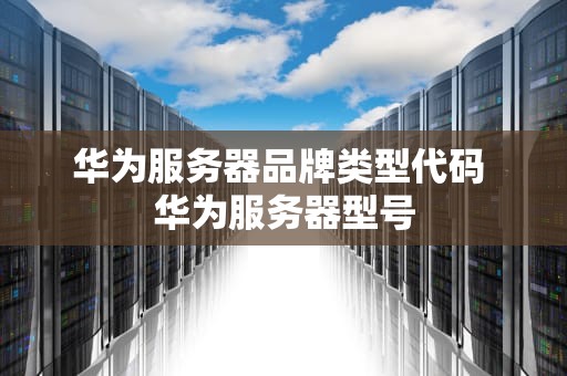 华为服务器品牌类型代码 华为服务器型号