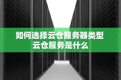 如何选择云仓服务器类型 云仓服务是什么