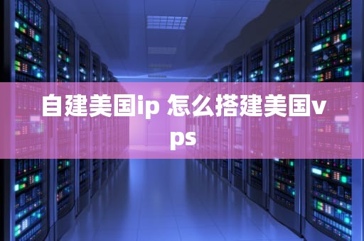 自建美国ip 怎么搭建美国vps
