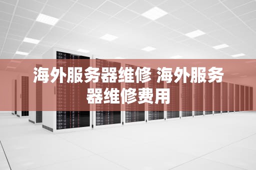 海外服务器维修 海外服务器维修费用