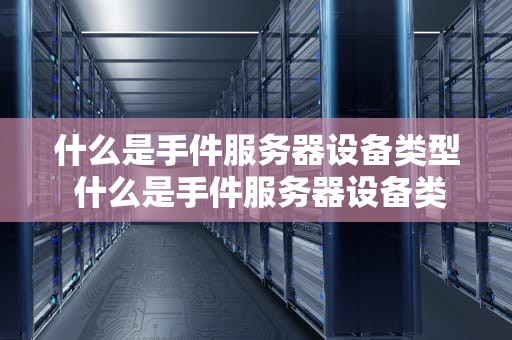什么是手件服务器设备类型 什么是手件服务器设备类型和功能