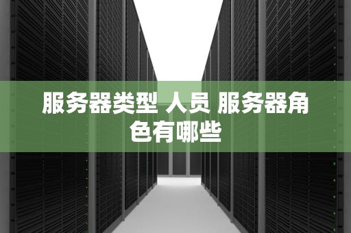 服务器类型 人员 服务器角色有哪些