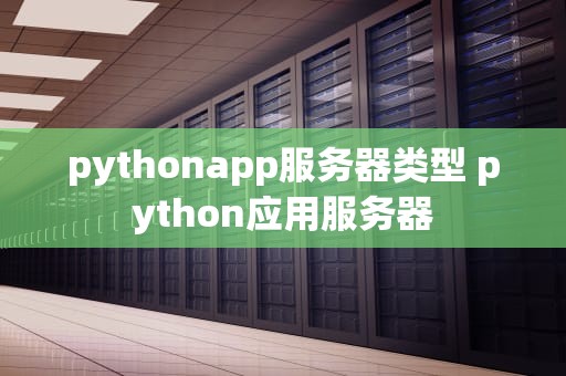 pythonapp服务器类型 python应用服务器