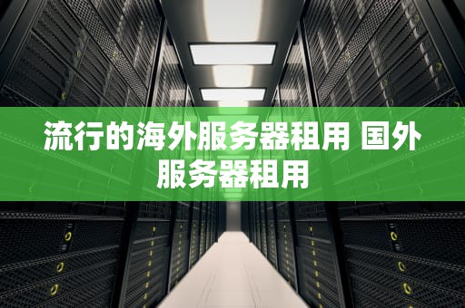 流行的海外服务器租用 国外服务器租用