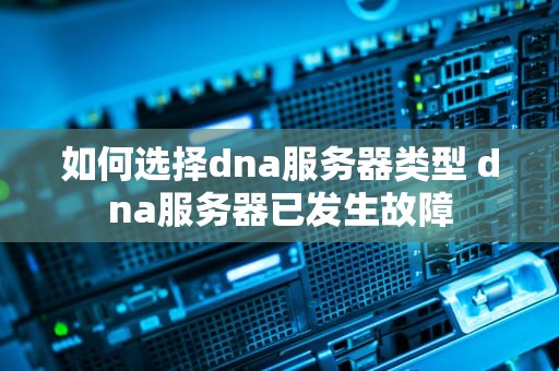 如何选择dna服务器类型 dna服务器已发生故障