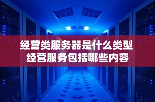 经营类服务器是什么类型 经营服务包括哪些内容
