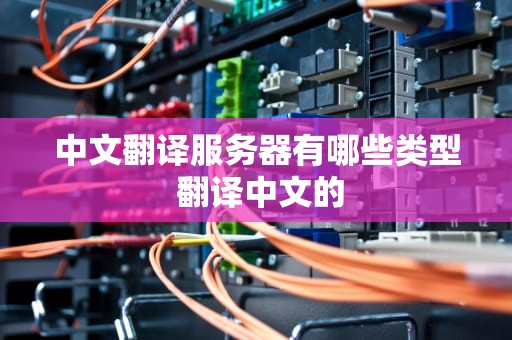 中文翻译服务器有哪些类型 翻译中文的