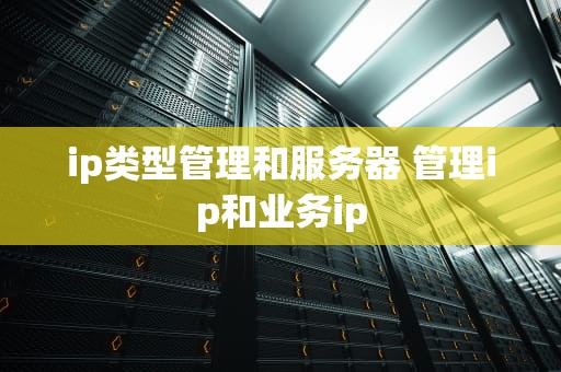 ip类型管理和服务器 管理ip和业务ip