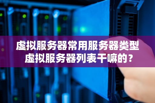 虚拟服务器常用服务器类型 虚拟服务器列表干嘛的？