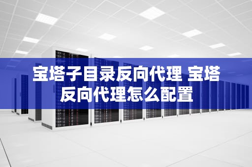 宝塔子目录反向代理 宝塔反向代理怎么配置