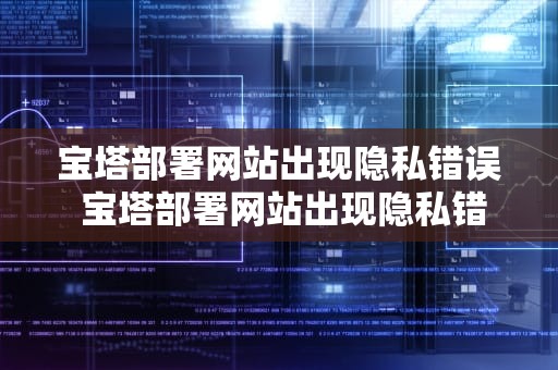 宝塔部署网站出现隐私错误 宝塔部署网站出现隐私错误怎么回事