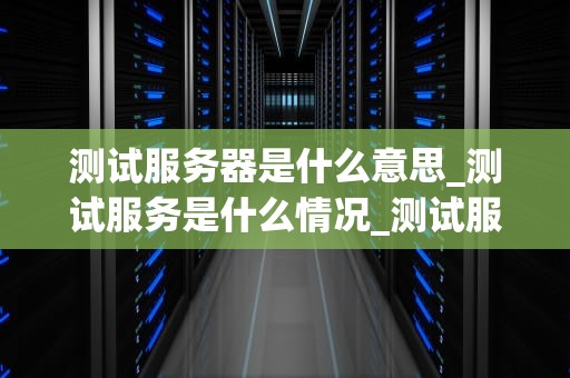 测试服务器是什么意思_测试服务是什么情况_测试服务器的基础知识与应用