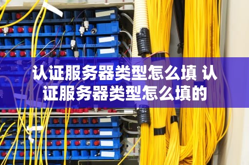 认证服务器类型怎么填 认证服务器类型怎么填的