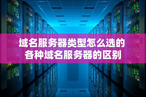 域名服务器类型怎么选的 各种域名服务器的区别