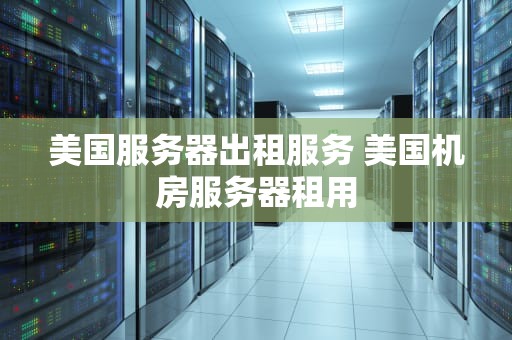 美国服务器出租服务 美国机房服务器租用