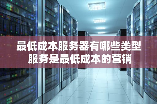 最低成本服务器有哪些类型 服务是最低成本的营销