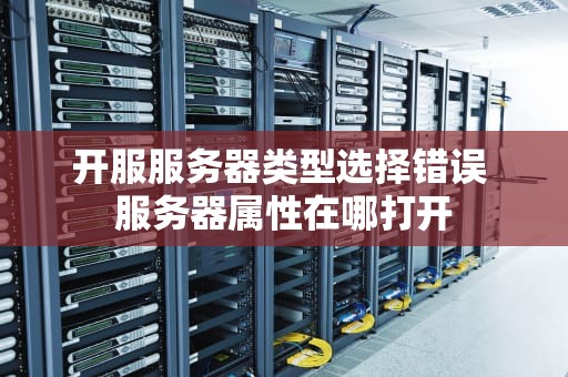 开服服务器类型选择错误 服务器属性在哪打开