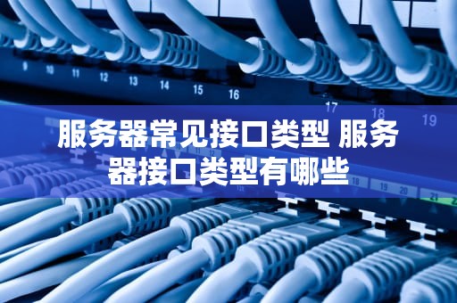 服务器常见接口类型 服务器接口类型有哪些