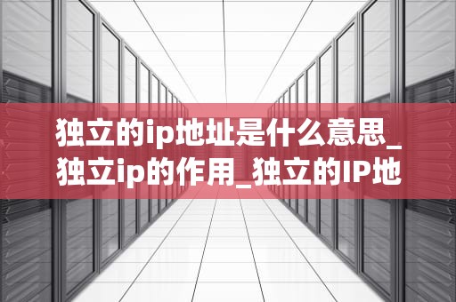 独立的ip地址是什么意思_独立ip的作用_独立的IP地址：定义、作用与重要性