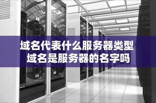 域名代表什么服务器类型 域名是服务器的名字吗