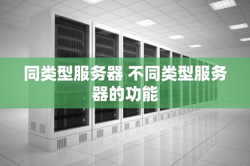 同类型服务器 不同类型服务器的功能