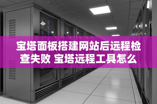 宝塔面板搭建网站后远程检查失败 宝塔远程工具怎么使用
