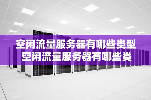 空闲流量服务器有哪些类型 空闲流量服务器有哪些类型的