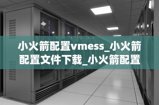 小火箭配置vmess_小火箭配置文件下载_小火箭配置VMess教程