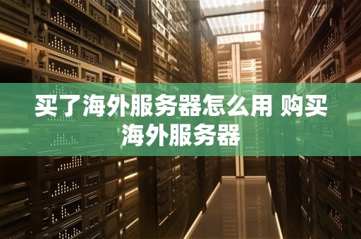 买了海外服务器怎么用 购买海外服务器
