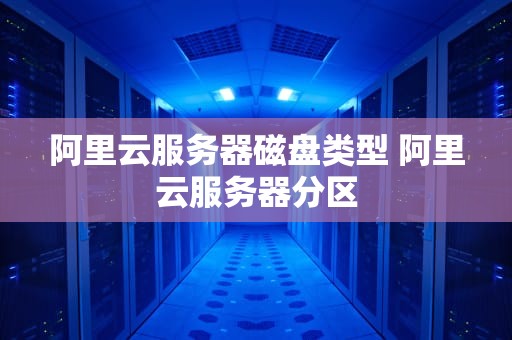 阿里云服务器磁盘类型 阿里云服务器分区