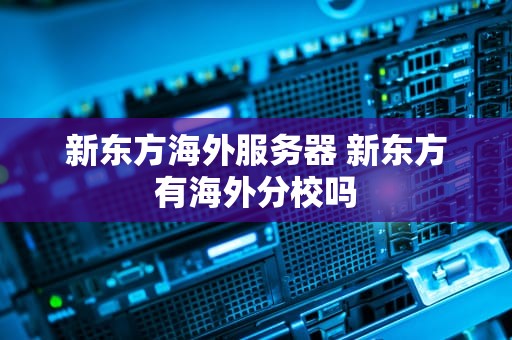 新东方海外服务器 新东方有海外分校吗