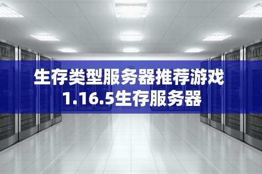 生存类型服务器推荐游戏 1.16.5生存服务器