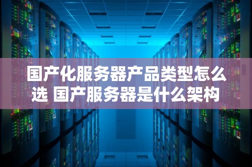 国产化服务器产品类型怎么选 国产服务器是什么架构的