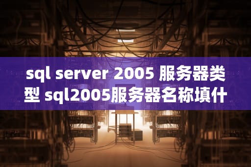 sql server 2005 服务器类型 sql2005服务器名称填什么