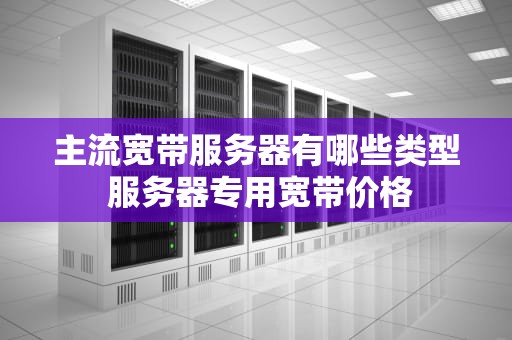 主流宽带服务器有哪些类型 服务器专用宽带价格