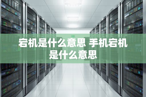 宕机是什么意思 手机宕机是什么意思