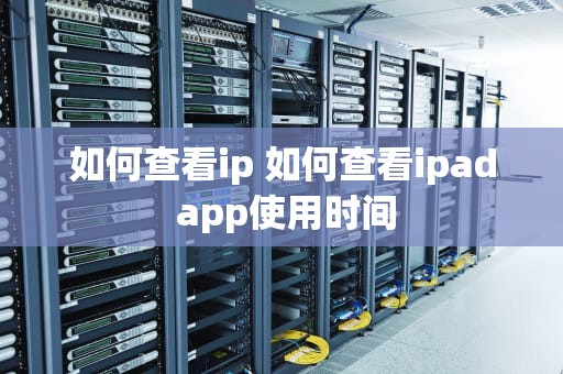如何查看ip 如何查看ipad app使用时间