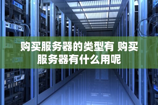 购买服务器的类型有 购买服务器有什么用呢
