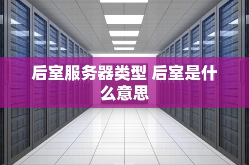后室服务器类型 后室是什么意思