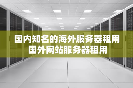 国内知名的海外服务器租用 国外网站服务器租用