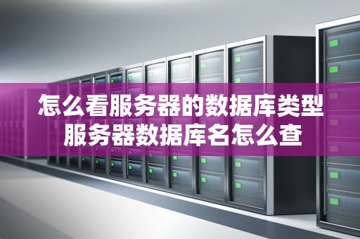 怎么看服务器的数据库类型 服务器数据库名怎么查