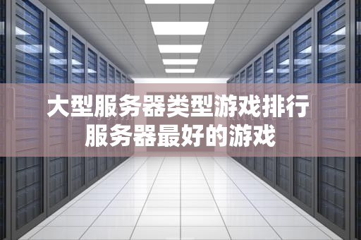 大型服务器类型游戏排行 服务器最好的游戏