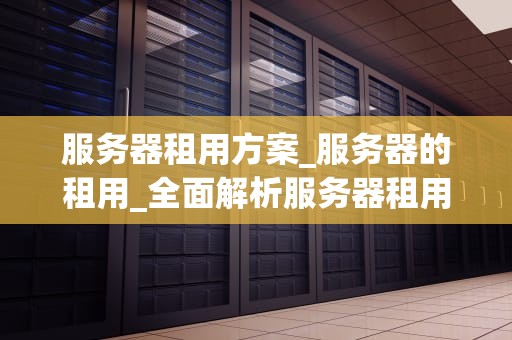 服务器租用方案_服务器的租用_全面解析服务器租用方案的关键要素