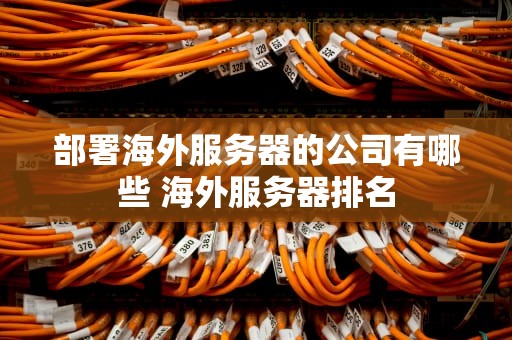 部署海外服务器的公司有哪些 海外服务器排名