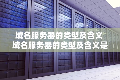 域名服务器的类型及含义 域名服务器的类型及含义是什么