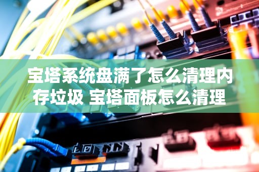 宝塔系统盘满了怎么清理内存垃圾 宝塔面板怎么清理垃圾