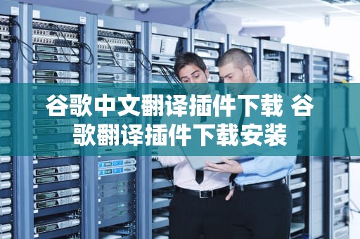 谷歌中文翻译插件下载 谷歌翻译插件下载安装