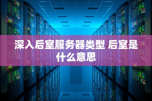 深入后室服务器类型 后室是什么意思